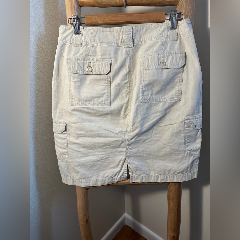 Eddie Bauer Cream Cargo Skirt Size 6 - Picture 4 of 6